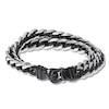 Thumbnail Image 1 of Men's Double Wrap Leather and Stainless Steel Bracelet 16.25&quot;