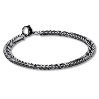 Stainless steel bracelet for men, wheat rope chain - JoyElly