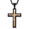 Thumbnail Image 0 of Men's Crucifix Necklace Stainless Steel & Ion-Plating