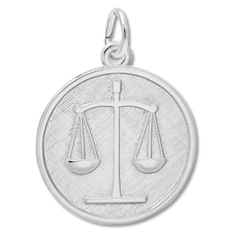 Scales of Justice Charm Sterling Silver