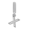 Thumbnail Image 1 of True Definition Letter X Initial Charm 1/20 ct tw Diamonds Sterling Silver