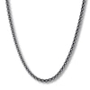 Thumbnail Image 1 of Solid Box Chain Necklace Black Ion-Plated Stainless Steel 30&quot;