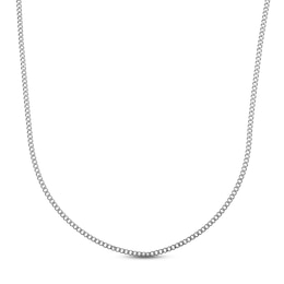 Solid Curb Chain Necklace 2mm Stainless Steel 18&quot;