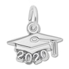 Thumbnail Image 1 of 2020 Graduation Cap Charm Sterling Silver