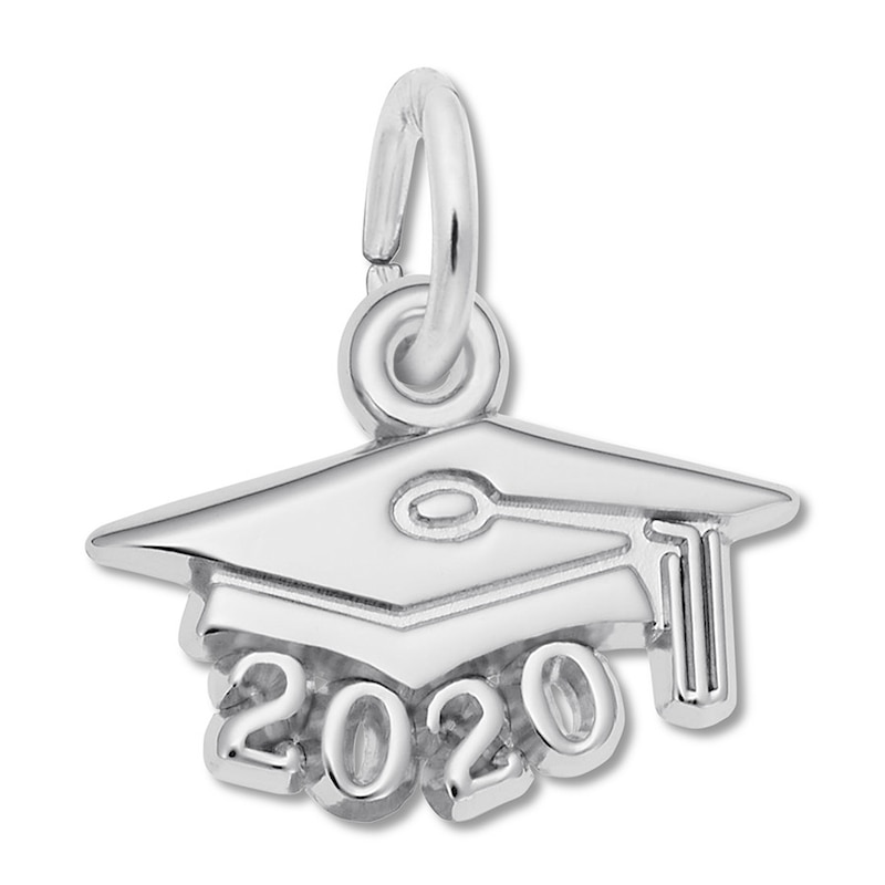 Main Image 1 of 2020 Graduation Cap Charm Sterling Silver