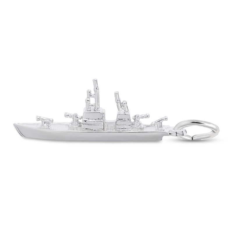 Main Image 1 of Naval Ship Charm Sterling Silver