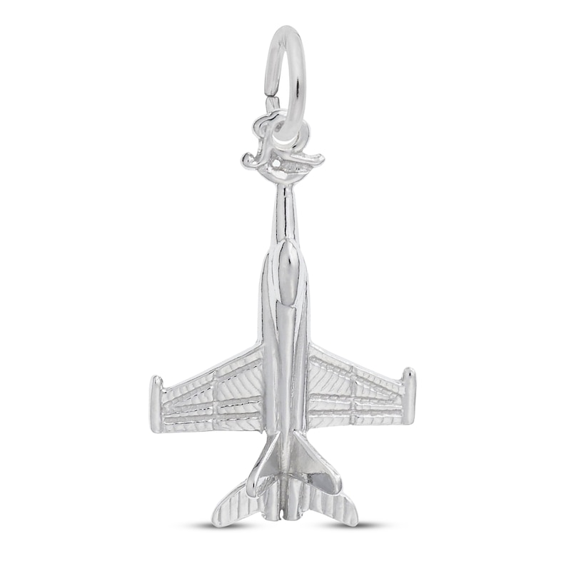 Main Image 1 of Fighter Jet Charm Sterling Silver