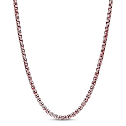 Solid Necklace Two-Tone Stainless Steel 24&quot;