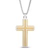 Thumbnail Image 1 of Men's Cross Necklace Gold Ion Plating Stainless Steel 24&quot;