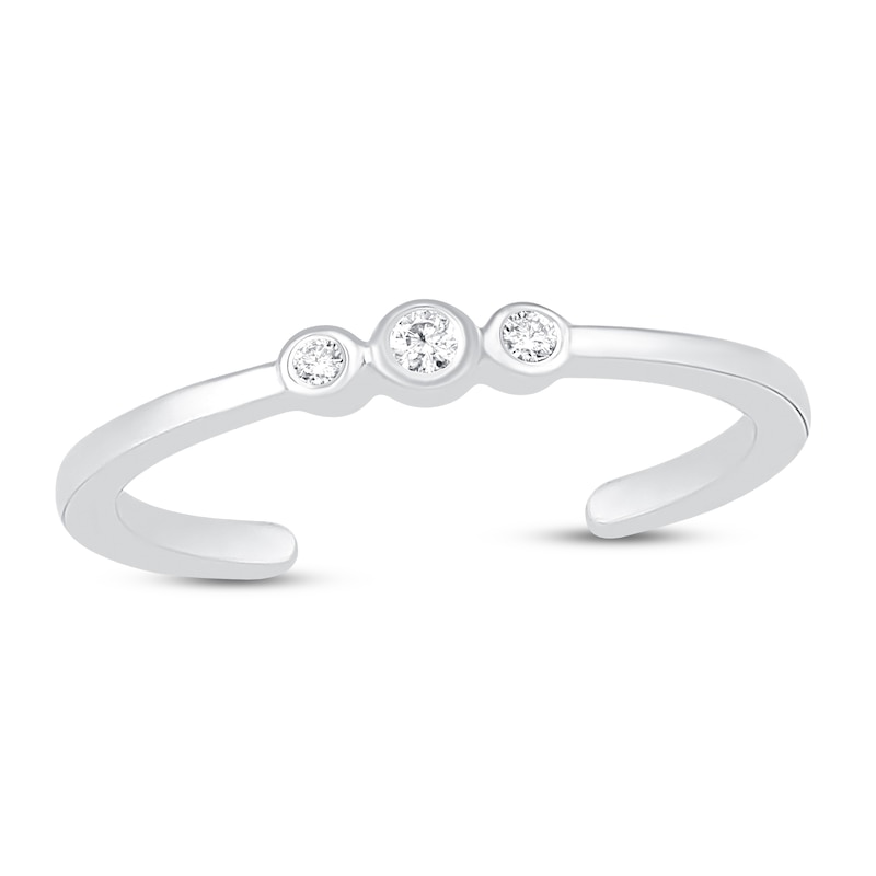 Main Image 1 of Diamond Accent Toe Ring Sterling Silver