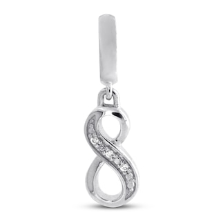 True Definition Number 8 Charm with Diamonds Sterling Silver | Kay