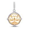 Thumbnail Image 1 of True Definition Libra Zodiac Charm Sterling Silver/10K Yellow Gold