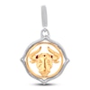 Thumbnail Image 1 of True Definition Taurus Zodiac Charm Sterling Silver/10K Yellow Gold