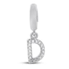 Thumbnail Image 1 of True Definition Letter D Initial Charm 1/20 ct tw Diamonds Sterling Silver