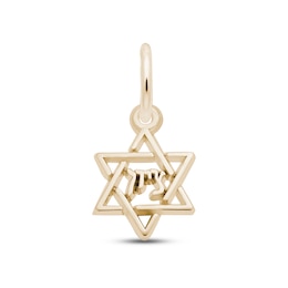 Star of David Charm 14K Yellow Gold