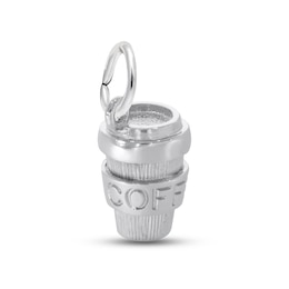 Coffee Cup Charm Sterling Silver