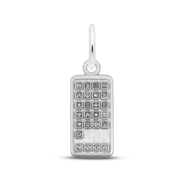 Smart Phone Charm Sterling Silver