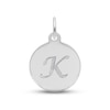 Thumbnail Image 1 of Letter K Monogram Disc Charm Sterling Silver