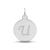 Thumbnail Image 1 of Letter U Monogram Disc Charm Sterling Silver