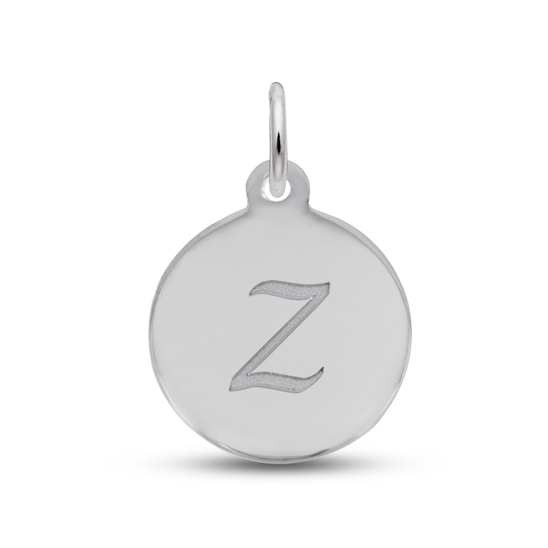 Main Image 1 of Letter Z Monogram Disc Charm Sterling Silver