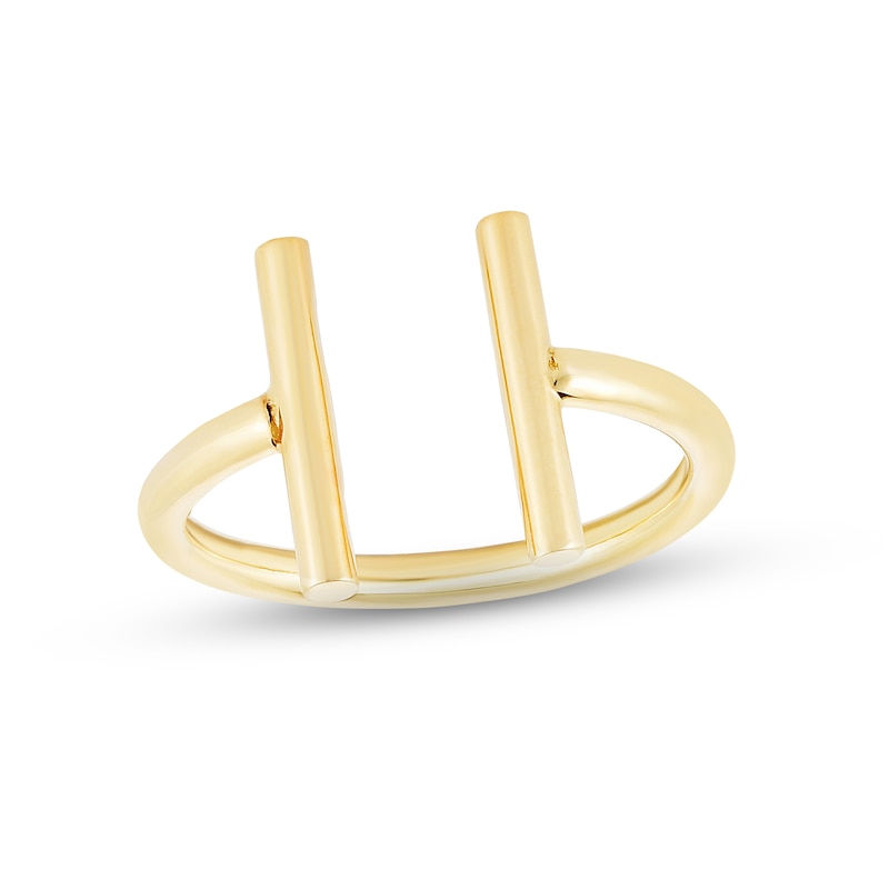 Polished Bar Deconstructed Ring 14K Yellow Gold - Size 7 | Kay