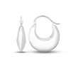 Thumbnail Image 1 of Polished Puff Hoop Earrings Sterling Silver