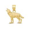 Thumbnail Image 1 of Men's Diamond-cut Wolf Charm 10K Yellow Gold