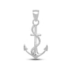 Thumbnail Image 1 of Men's Polished Anchor & Rope Charm 10K White Gold