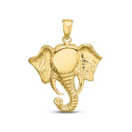 Men's Elephant Head Charm 10K Yellow Gold