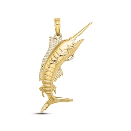 Men's Blue Marlin Charm 10K Yellow Gold