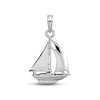 Thumbnail Image 1 of Men's Sailboat Charm 10K White Gold