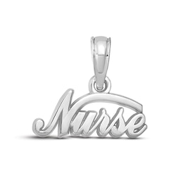 &quot;Nurse&quot; Charm 14K White Gold