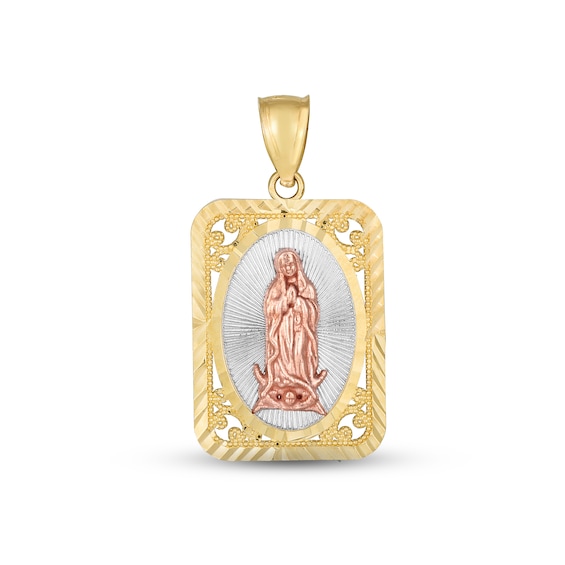Our Lady of Guadalupe Charm 14K Two-Tone Gold