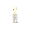 Thumbnail Image 2 of Diamond H Initial Charm 3/8 ct tw Baguette & Round-cut 10K Yellow Gold