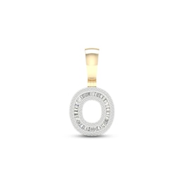 Diamond O Initial Charm 1/2 ct tw Baguette & Round-cut 10K Yellow Gold