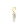 Thumbnail Image 2 of Diamond V Initial Charm 1/3 ct tw Baguette & Round-cut 10K Yellow Gold