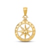 Thumbnail Image 1 of Men's Diamond-cut Polished Compass Charm 14K Yellow Gold