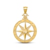 Thumbnail Image 1 of Men's Diamond-cut Polished Compass Charm 14K Yellow Gold