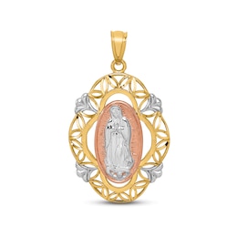 Our Lady of Guadalupe Charm 14K Two-Tone Gold