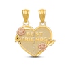 Thumbnail Image 1 of &quot;Best Friends&quot; Heart Charms 14K Two-Tone Gold