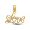 Thumbnail Image 1 of Diamond-cut &quot;Love&quot; Charm 14K Yellow Gold