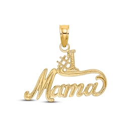 &quot;#1 Mama&quot; Charm 14K Yellow Gold