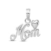 Thumbnail Image 1 of &quot;Mom&quot; Heart Charm Sterling Silver