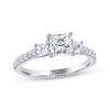 Thumbnail Image 1 of THE LEO Legacy Lab-Grown Diamond Princess-Cut Three-Stone Engagement Ring 1-1/2 ct tw 14K White Gold