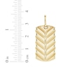 Thumbnail Image 3 of Men's Polished Chevron Dog Tag Charm 10K Yellow Gold