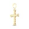 Thumbnail Image 3 of Men's Baguette & Round-Cut Diamond Cross Charm 3/4 ct tw 10K Yellow Gold