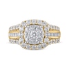 Thumbnail Image 3 of Multi-Diamond Center Cushion Frame Engagement Ring 2 ct tw 14K Yellow Gold