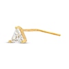 Thumbnail Image 1 of Triangle-Cut Cubic Zirconia L-Shape Nose Stud 14K Yellow Gold - 24G 5MM