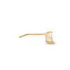 Thumbnail Image 3 of Triangle-Cut Cubic Zirconia L-Shape Nose Stud 14K Yellow Gold - 24G 5MM