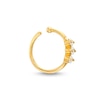 Thumbnail Image 3 of Cubic Zirconia Trio Nose Ring 14K Yellow Gold - 20G 8MM